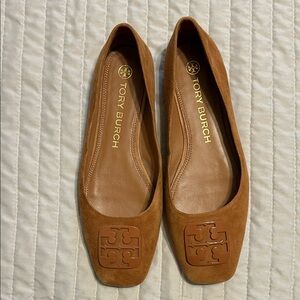 Tory Burch Tan Suede Loafers
